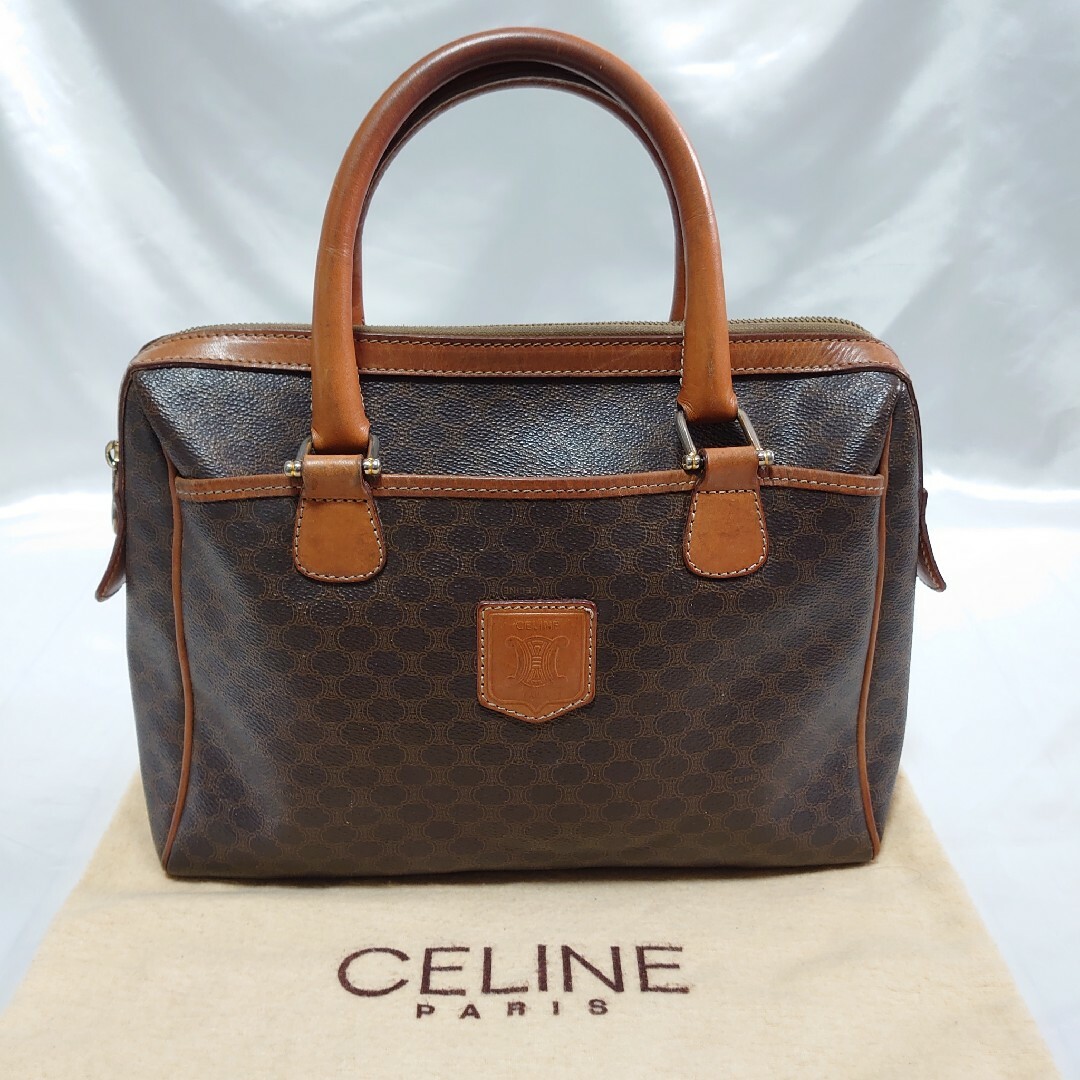 celine(セリーヌ)の美品 CELINE マカダム柄 ハンドバッグ レディースのバッグ(ハンドバッグ)の商品写真