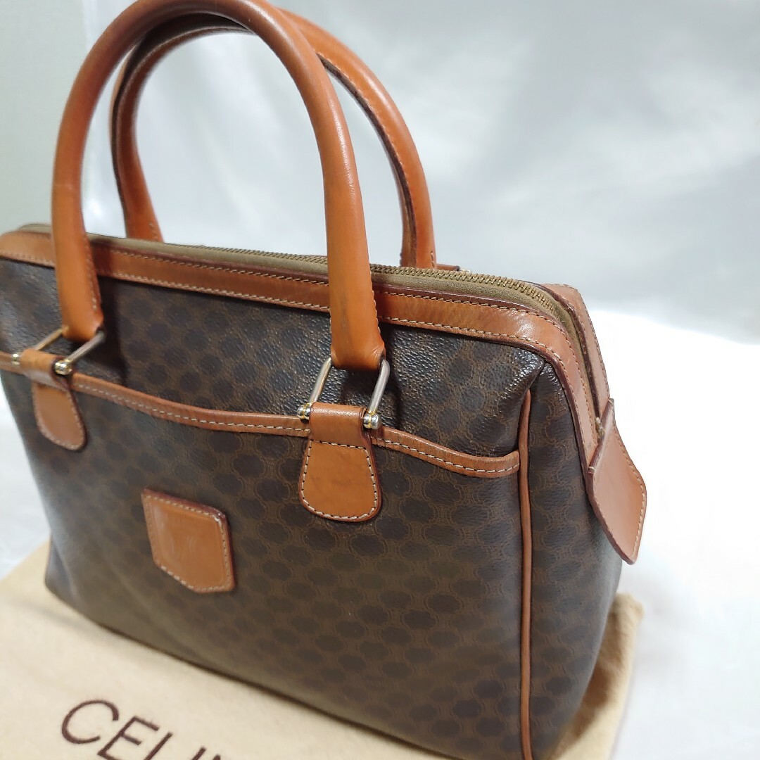 celine(セリーヌ)の美品 CELINE マカダム柄 ハンドバッグ レディースのバッグ(ハンドバッグ)の商品写真