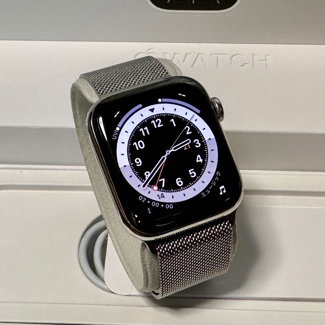 Apple Watch(アップルウォッチ)のApple Watch Series 6 44mm ステンレス ミラネーゼループ スマホ/家電/カメラのスマートフォン/携帯電話(その他)の商品写真