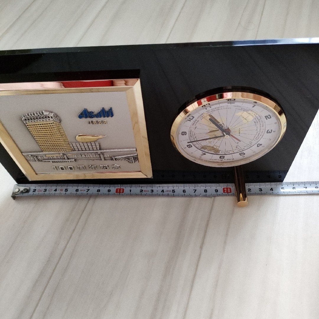 【非売品】ASAHI 100周年記念 置時計 インテリア/住まい/日用品のインテリア小物(置時計)の商品写真