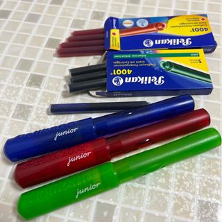 ペリカン(Pelikan)のpelikanojunior ペリカーノジュニア　3本　インク8本(ペン/マーカー)