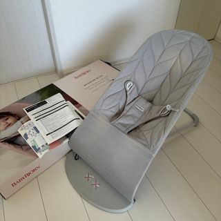 ベビービョルン(BABYBJORN)のベビービョルン　バウンサー　ブリス　ライトグレーペタルコットン(ベビーベッド)