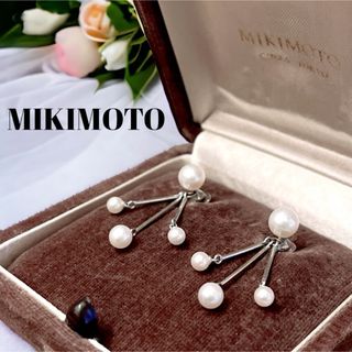 イヤリングMIKIMOTO パール　イヤリング　バラ　シルバー　真珠　小粒