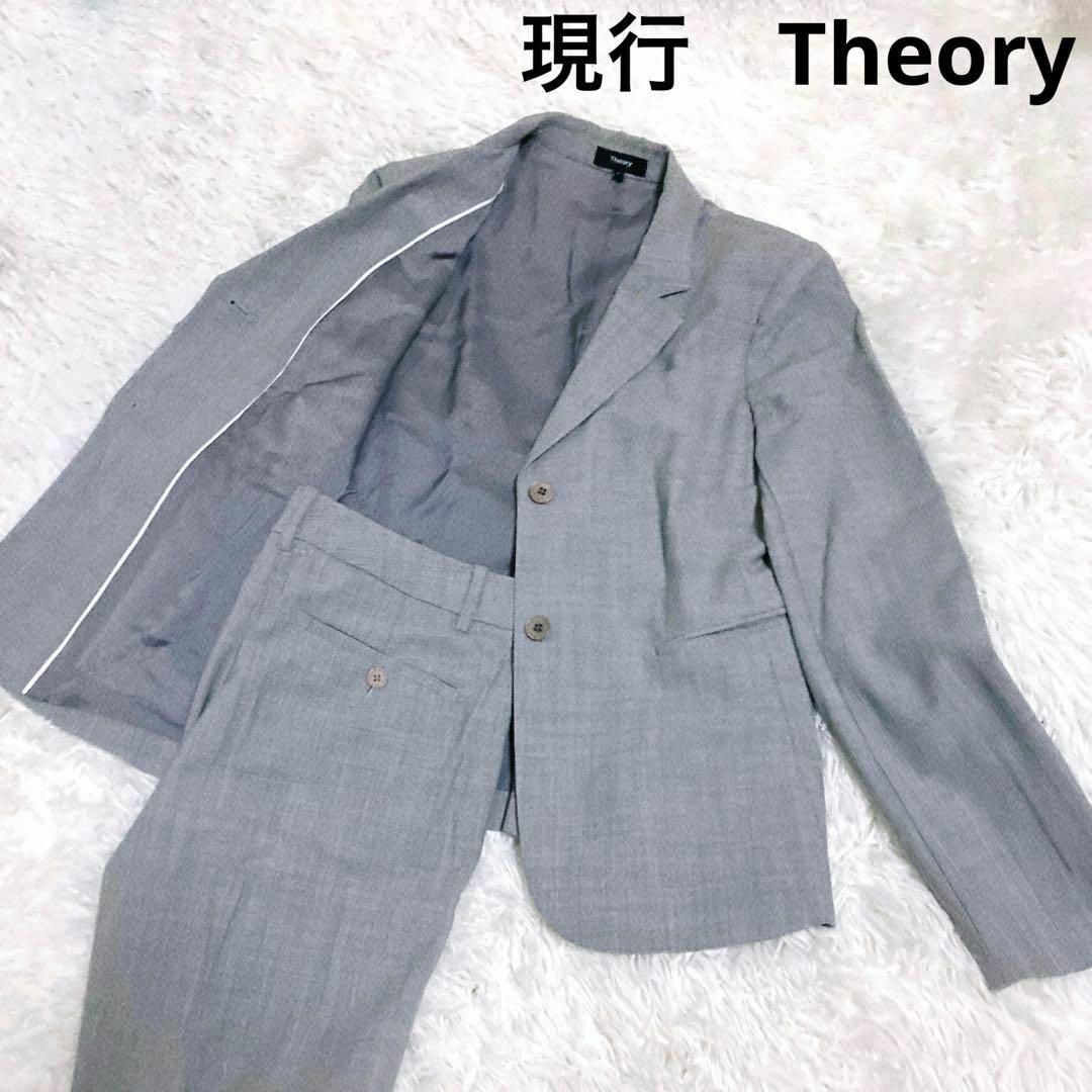 theory(セオリー)の美品　現行　セオリー  セットアップスーツパンツ　グレー　冠婚葬祭　セレモニー レディースのフォーマル/ドレス(スーツ)の商品写真