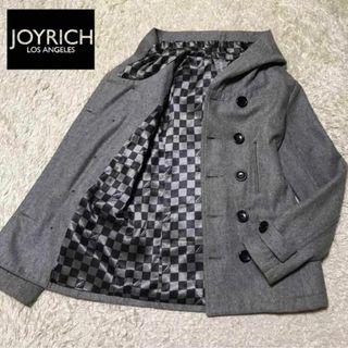 ジョイリッチ(JOYRICH)の【ウール混】ジョイリッチ フード付ピーコート　ウール混　グレー　B144R(ピーコート)