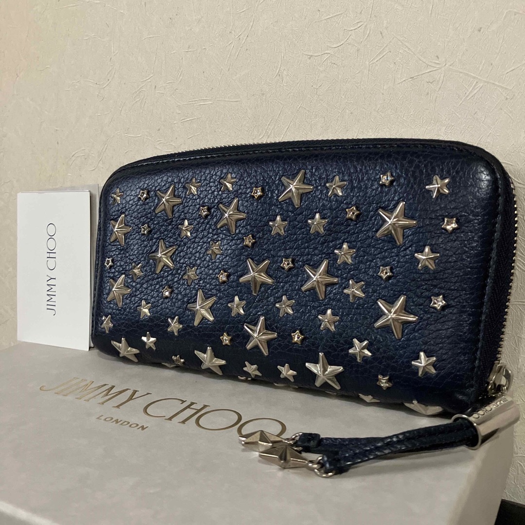 ファッション小物ジミーチュウ　フィリッパ　JIMMY CHOO 星 長財布 ラウンドファスナー