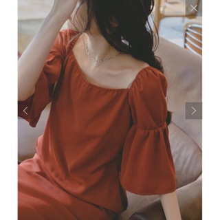 カスタネ(Kastane)のKastane Bell sleeve color dress(ロングワンピース/マキシワンピース)