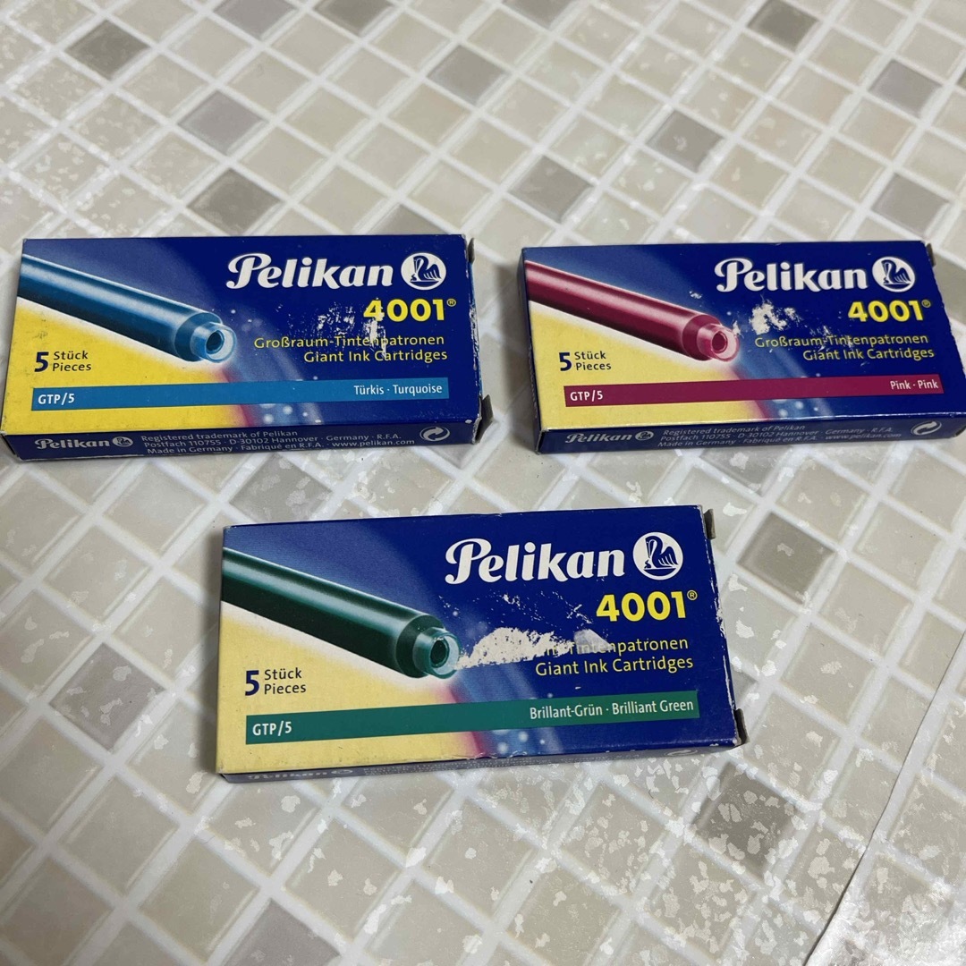 Pelikan(ペリカン)のペリカン　インクカートリッジ　3色 インテリア/住まい/日用品の文房具(ペン/マーカー)の商品写真