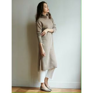 ニジュウサンク(23区)の23区 ニットワンピース ワンピース ニット ベージュ モカ ウール カシミヤ(ニット/セーター)