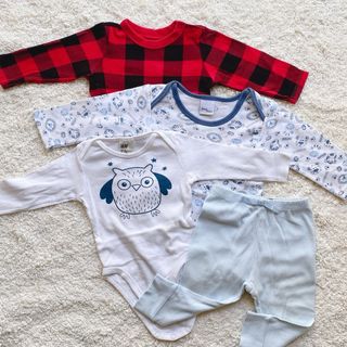 ベビーギャップ(babyGAP)の4点　ベビーボディ　長袖　長ズボン　ベビーギャップ　オルドネイビー　送料無料(その他)