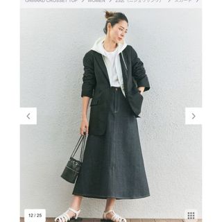 ニジュウサンク(23区)の23区 DENIM フレア デニム スカート 40(ロングスカート)