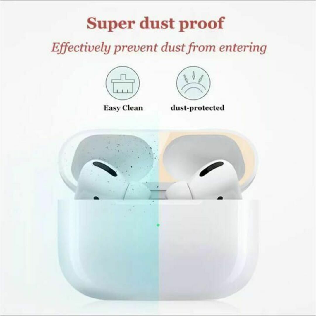 AirPods Pro DUST-PROOF FILM 金属粉侵入ガード 防塵 スマホ/家電/カメラのオーディオ機器(ヘッドフォン/イヤフォン)の商品写真