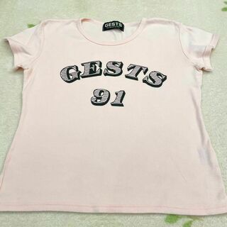 ジーフィット(G-FIT)のGESTS ピンク ロゴ Tシャツ エアロビクス トレーニング ヨガウェア(Tシャツ(半袖/袖なし))
