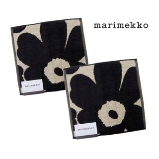 マリメッコ(marimekko)の◎マリメッコ Marimekko ミニタオル ◎ウニッコ ブラック2枚セット!(ハンカチ)