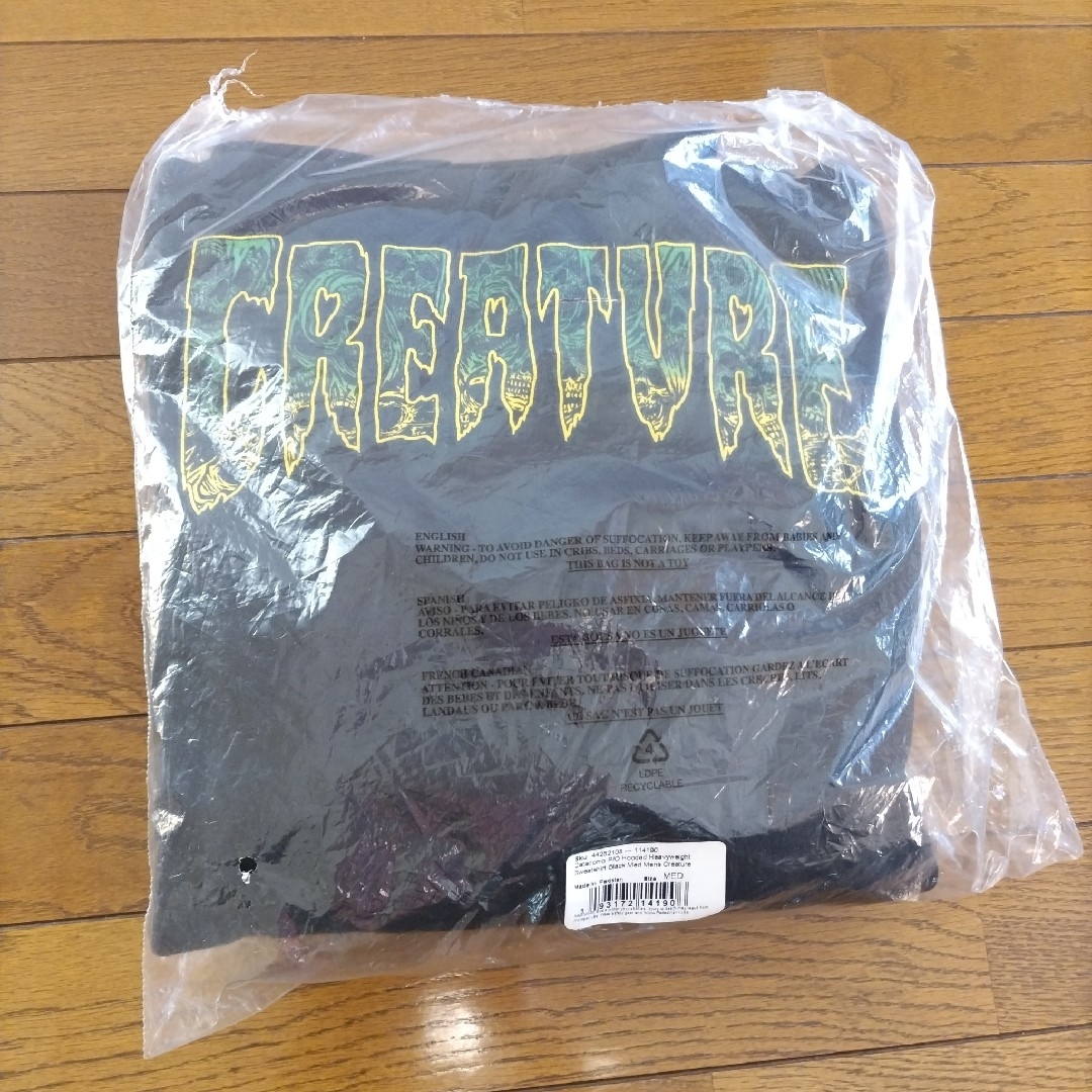 CREATURE プルオーバーパーカー 【黒】 CREATURE プルオーバーパーカー 【黒】