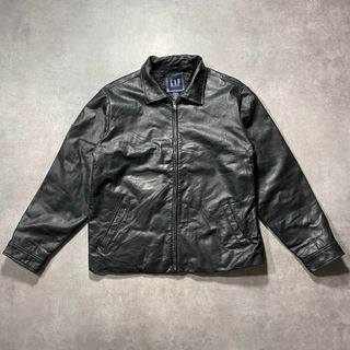 GAP - 大きいサイズL 希少タグ オールド GAP カウレザージャケット 黒 ...