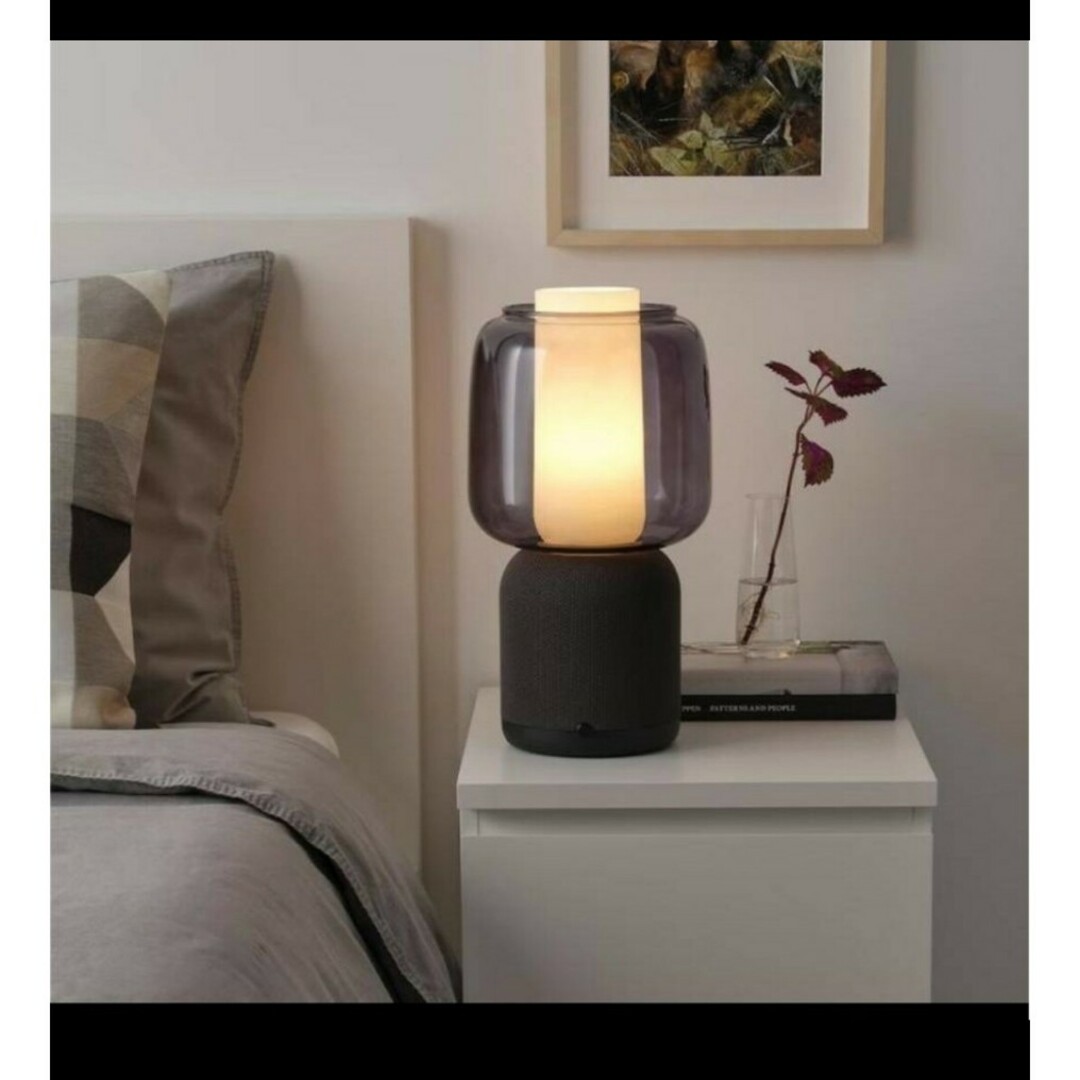 オーディオ機器IKEAイケア スピーカーランプ WiFi付き&ガラスシェード　2点セット