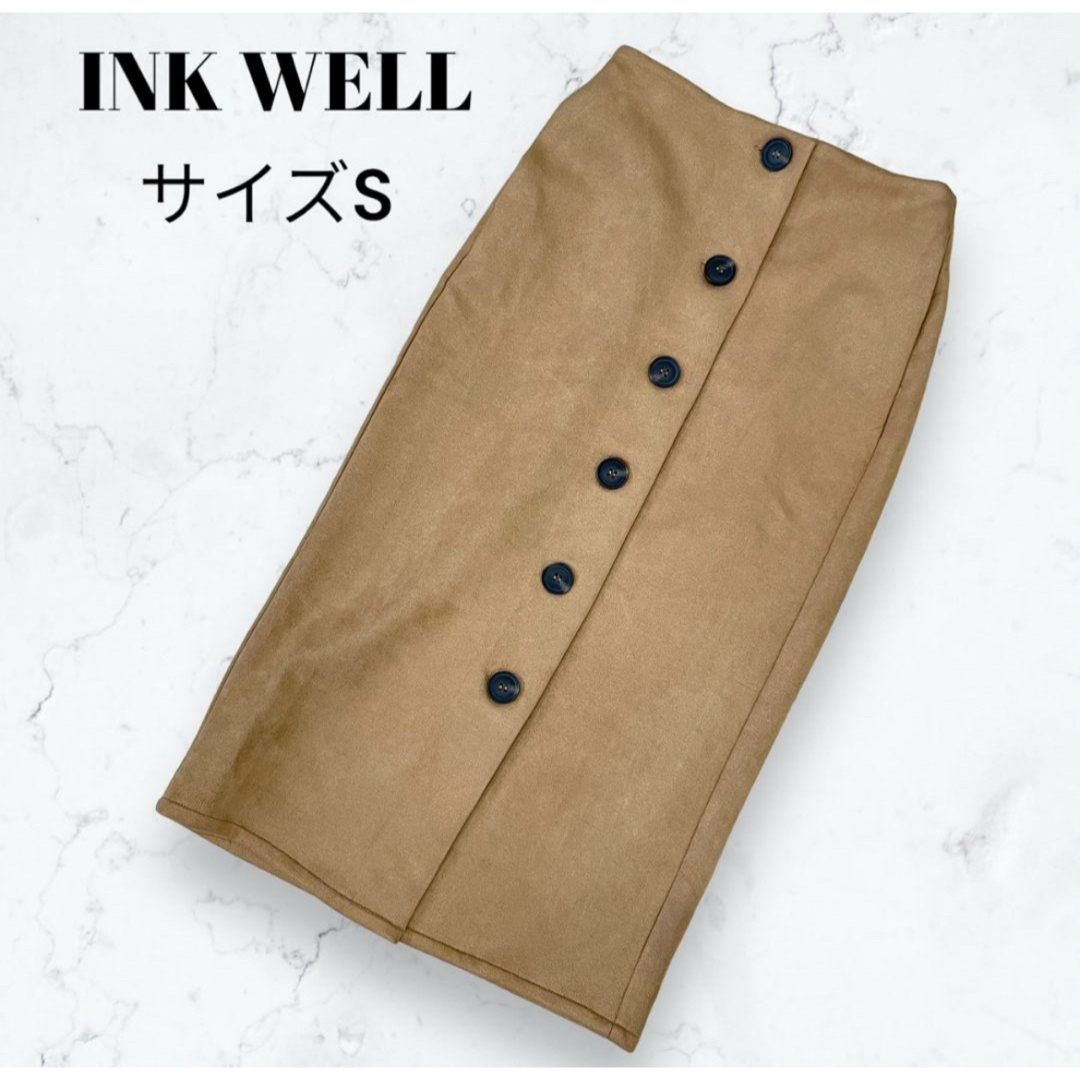 INKWELL(インクウェル)のインクウェル  ベロアラップミモレ丈タイトスカート レディースのスカート(ロングスカート)の商品写真
