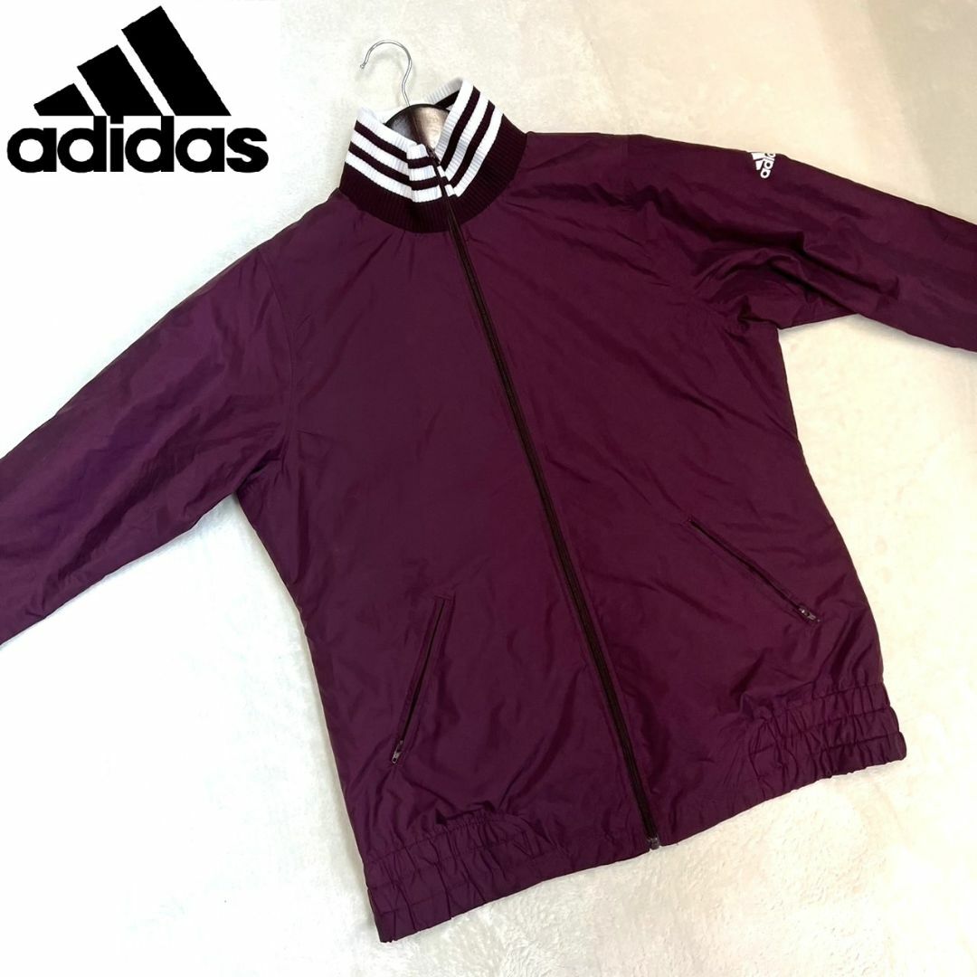 adidas(アディダス)の【adidas アディダス 裏起毛 防寒ジャケット ジャージ ダークレッドＯＴ】 スポーツ/アウトドアのトレーニング/エクササイズ(その他)の商品写真