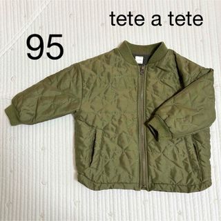 テータテート(tete a tete)のtete a tete テータテート　バースデイ　カーキ　裏起毛　アウター　星柄(ジャケット/上着)