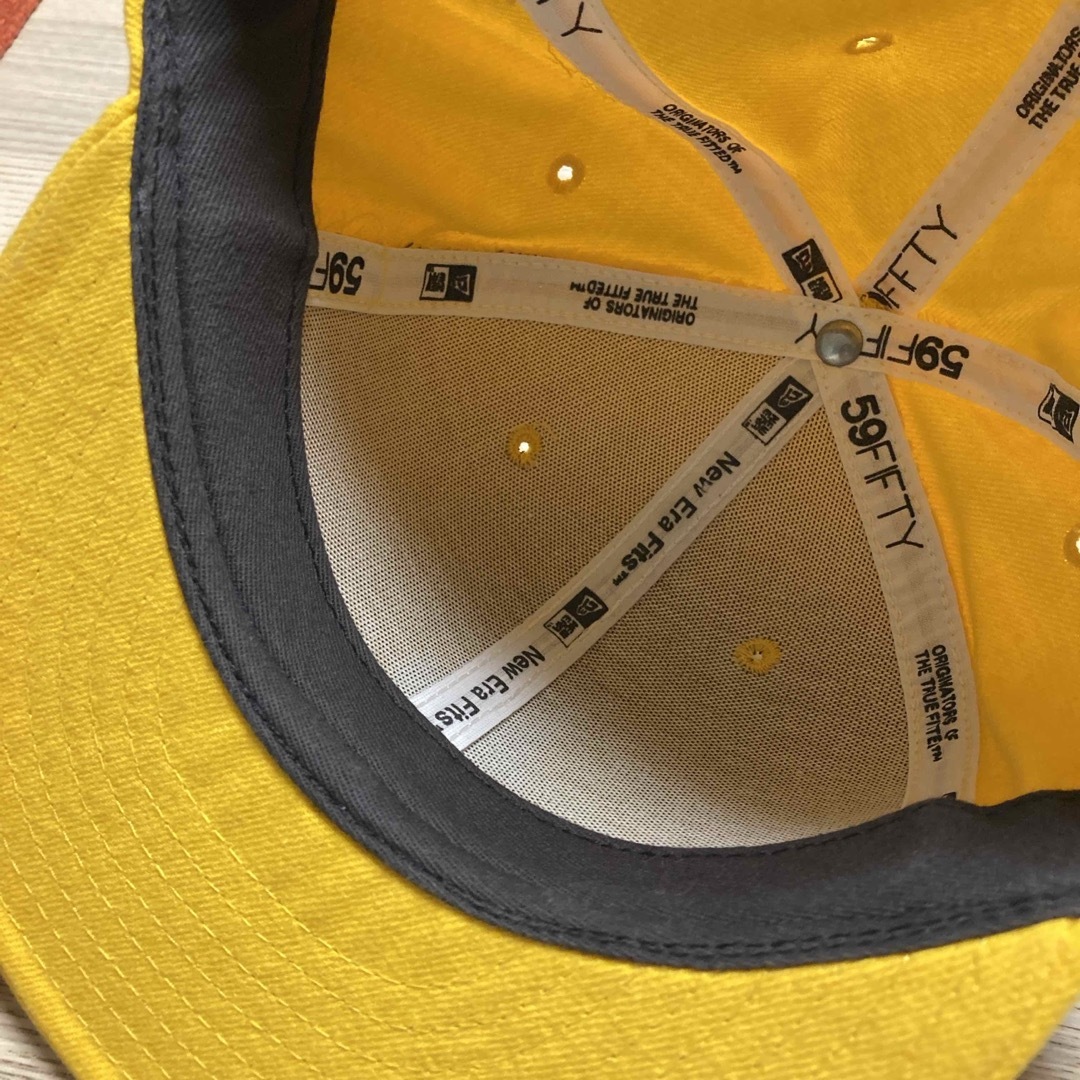 NEW ERA(ニューエラー)のニューエラ　59FIFTY 7 1/2 イエロー メンズの帽子(キャップ)の商品写真