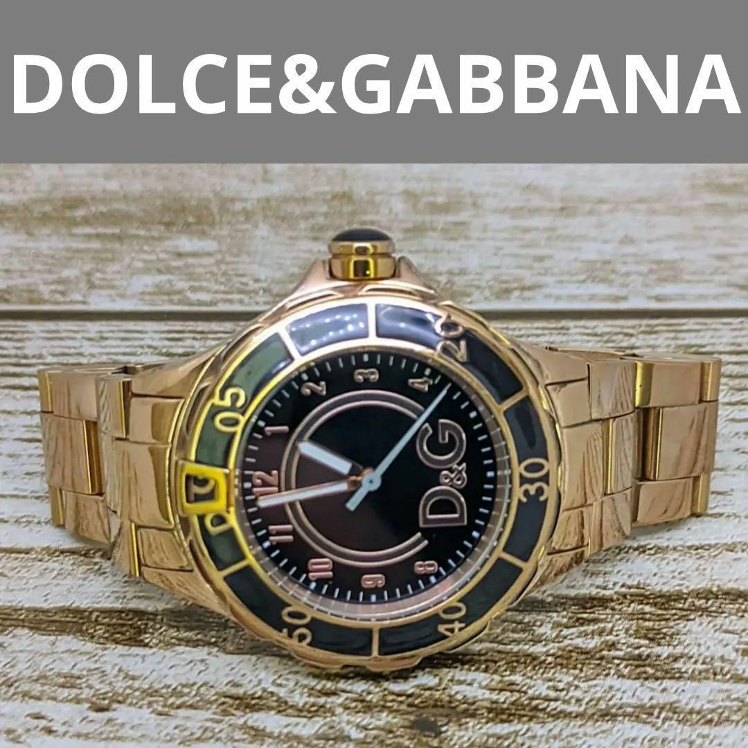 DOLCE&GABBANA - DOLCE&GABBANA ゴールド ステンレス 腕時計 ドルガバ