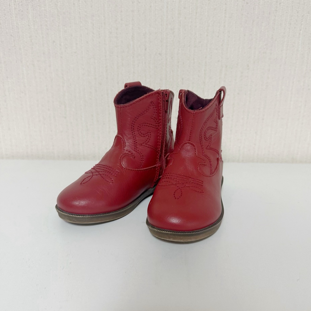 ZARA KIDS(ザラキッズ)のzara kids / レザーウエスタンブーツ 14.5cm キッズ/ベビー/マタニティのベビー靴/シューズ(~14cm)(ブーツ)の商品写真