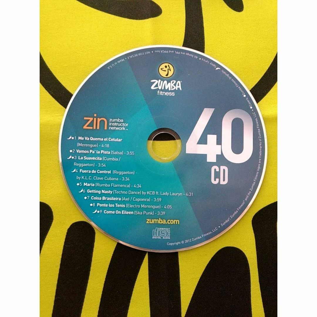 Zumba(ズンバ)の希少品！　ZUMBA　ズンバ　ZIN40　CD ＆ DVD　インストラクター専用 エンタメ/ホビーのDVD/ブルーレイ(スポーツ/フィットネス)の商品写真