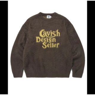 【CAVISH】BRUSHED SELLER LOGO KNIT (ニット/セーター)