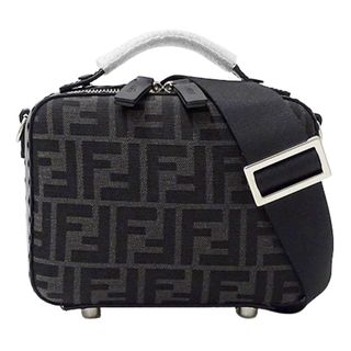 フェンディ(FENDI)のフェンディ FENDI バッグ レディース ブランド ハンドバッグ ショルダーバッグ 2way ズッカ キャンバス スーツケース ミニ ブラック グレー 7VA552 黒 ミニバッグ コンパクト 斜め掛け クロスボディ おしゃれ 【中古】(ハンドバッグ)