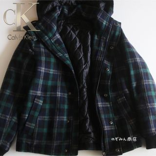 カルバンクライン(Calvin Klein)の【Calvin Klein】キルティングジャケット　チェック　紺系　M★(その他)