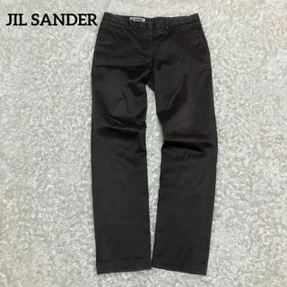 ジルサンダー(Jil Sander)の【訳あり・高級】JIL SANDER スラックス　パンツ　光沢　ブラウン　36(カジュアルパンツ)