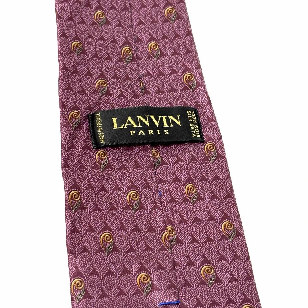 LANVIN(ランバン)のランバン  ネクタイ  光沢  パープル  シルク  お洒落✨ メンズのファッション小物(ネクタイ)の商品写真