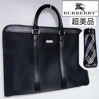 バーバリー(BURBERRY)の超美品　バーバリー　ビジネスバッグ　ノバチェック　ブラック　スッキリ(ビジネスバッグ)