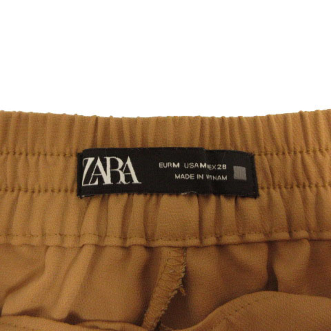 ZARA(ザラ)のZARA パンツ イージーパンツ テーパード タック ウエストゴム 茶系 M レディースのパンツ(その他)の商品写真