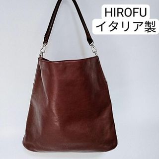 ヒロフ　HIROFU　トートバッグ　レバー　スエード　ブラウン　大容量　男女兼用(トートバッグ)