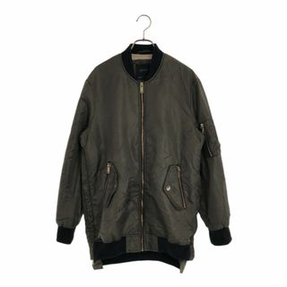 ザラ(ZARA)のザラベーシック ナイロンジャケット XS カーキ ZARA BASIC フライトジャケット レディース 古着 【240121】(ナイロンジャケット)