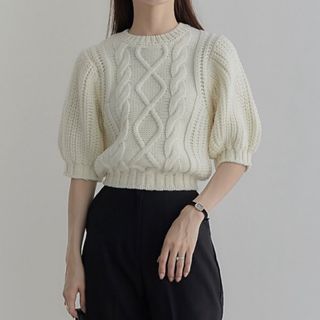 エイメル(amel)のamel original puff cable knit tops♡(ニット/セーター)