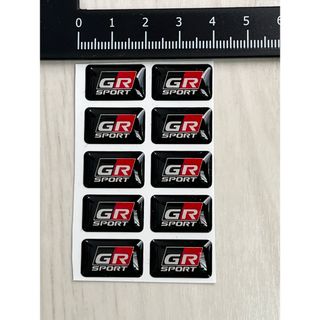 トヨタ(トヨタ)のGR ミニステッカー エポキシ樹脂コーティング　8枚セット(車内アクセサリ)