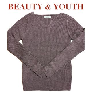 ビューティアンドユースユナイテッドアローズ(BEAUTY&YOUTH UNITED ARROWS)の【新品】BEAUTY&YOUTH リブニットセーター　リブトップス　リブニット(ニット/セーター)