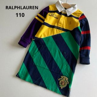 ラルフローレン(Ralph Lauren)のラルフローレン  長袖　襟付き　ワンピース　ボーダー　ライン　春　秋　冬(ワンピース)