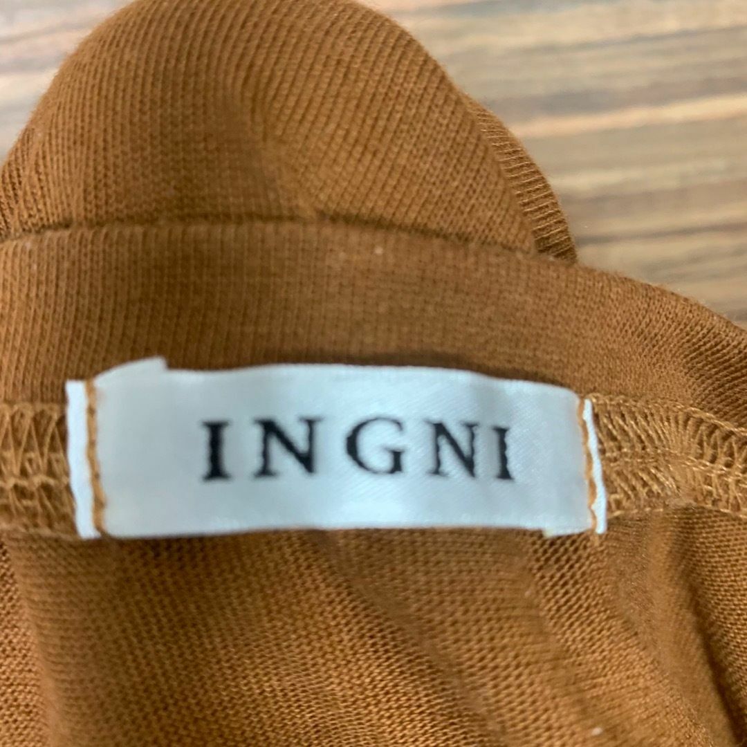 INGNI(イング)のイング INGNI Tシャツ Mサイズ 茶色 ブラウン 半袖 無地 レディース レディースのトップス(Tシャツ(半袖/袖なし))の商品写真