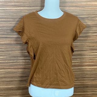 イング(INGNI)のイング INGNI Tシャツ Mサイズ 茶色 ブラウン 半袖 無地 レディース(Tシャツ(半袖/袖なし))