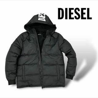 ディーゼル(DIESEL)の【送料無料】DIESEL フーディーパディングジャケットブルゾンコート ブラック(ブルゾン)