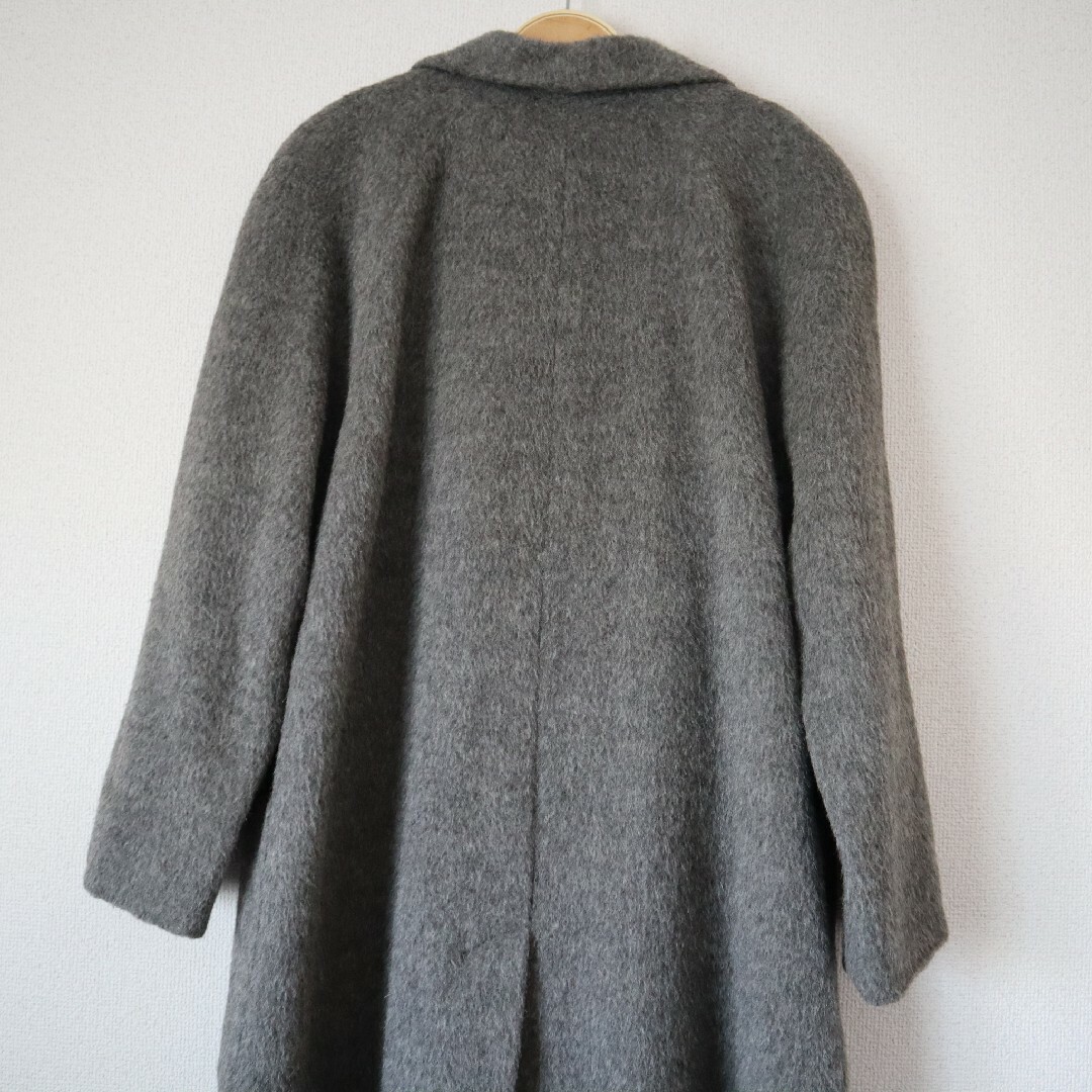 Lochie(ロキエ)のvintage Gray wool 100% coat レディースのジャケット/アウター(ロングコート)の商品写真