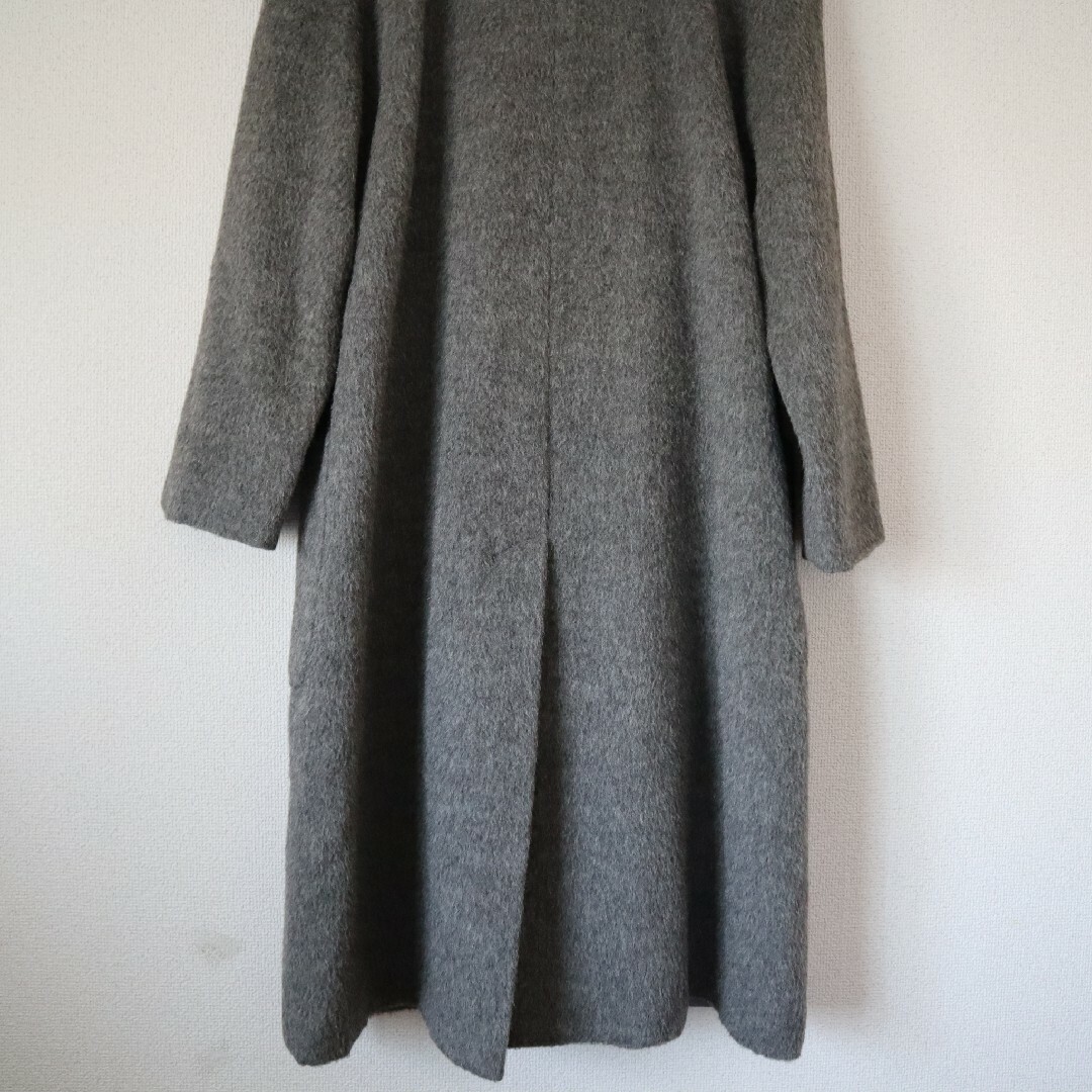 Lochie(ロキエ)のvintage Gray wool 100% coat レディースのジャケット/アウター(ロングコート)の商品写真