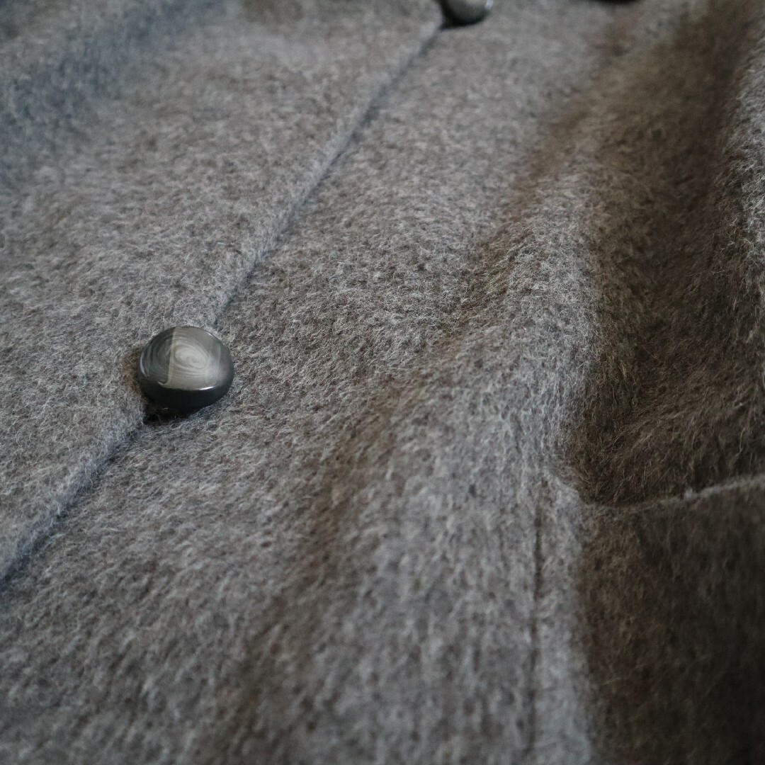 Lochie(ロキエ)のvintage Gray wool 100% coat レディースのジャケット/アウター(ロングコート)の商品写真