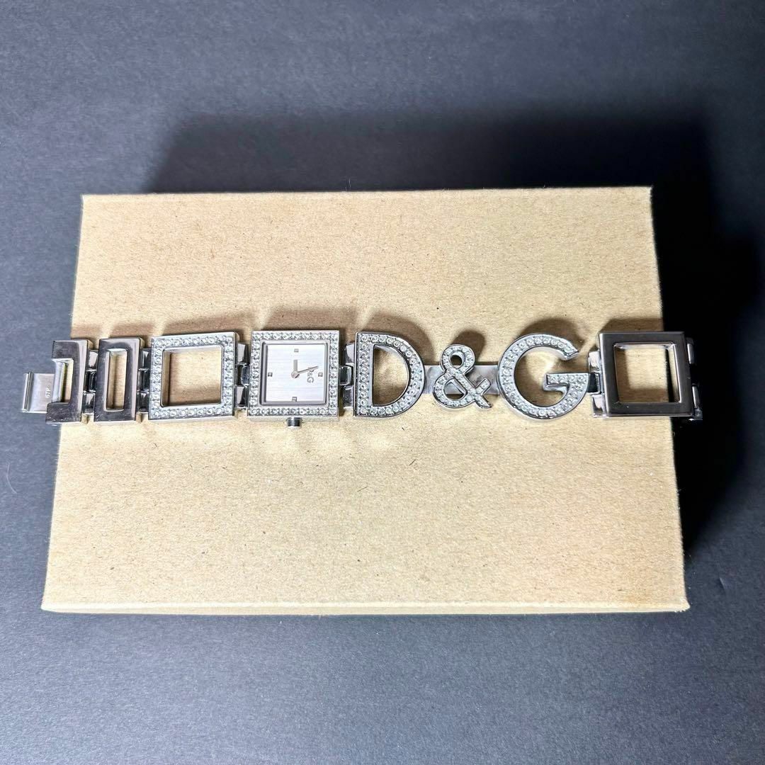 DOLCE&GABBANA(ドルチェアンドガッバーナ)の【稼動品】DOLCE ＆ GABBANA ドルガバ ラインストーン 腕時計 レディースのファッション小物(腕時計)の商品写真