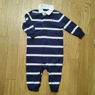 ラルフローレン(Ralph Lauren)のラルフローレン　ロンパース　9m　73 70 80 ベビー　　男の子　ボーダー(ロンパース)