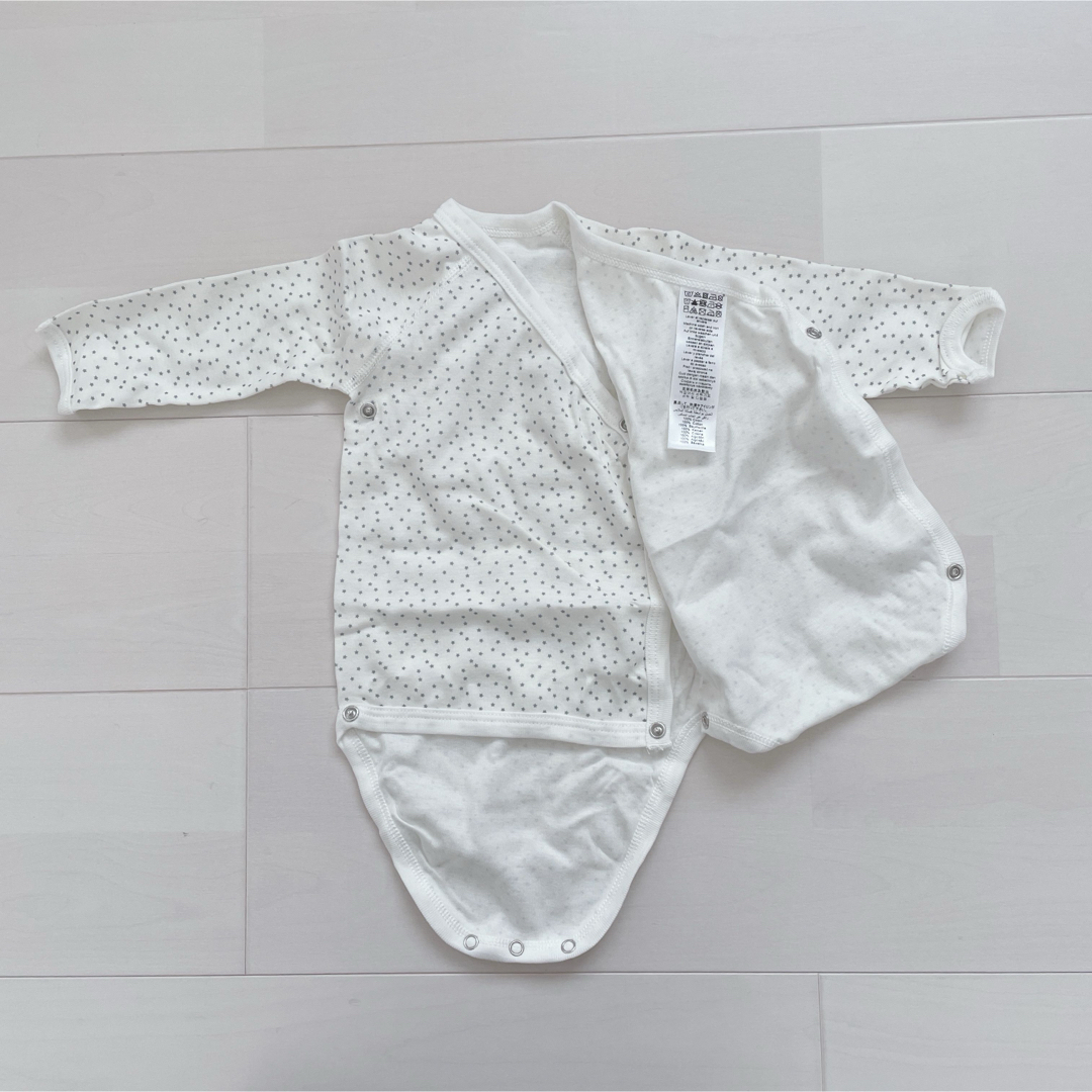 PETIT BATEAU(プチバトー)のプチバトー　長袖あわせボディ3枚組　12m キッズ/ベビー/マタニティのベビー服(~85cm)(ロンパース)の商品写真